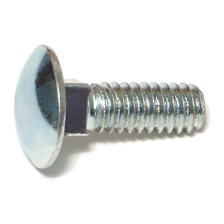 MIDWEST FASTENER 1/4"-20 x 3/4" Zinc Plated Grade 2 / A307 Steel Coarse Thread Carriage Bolts 100PK 01050